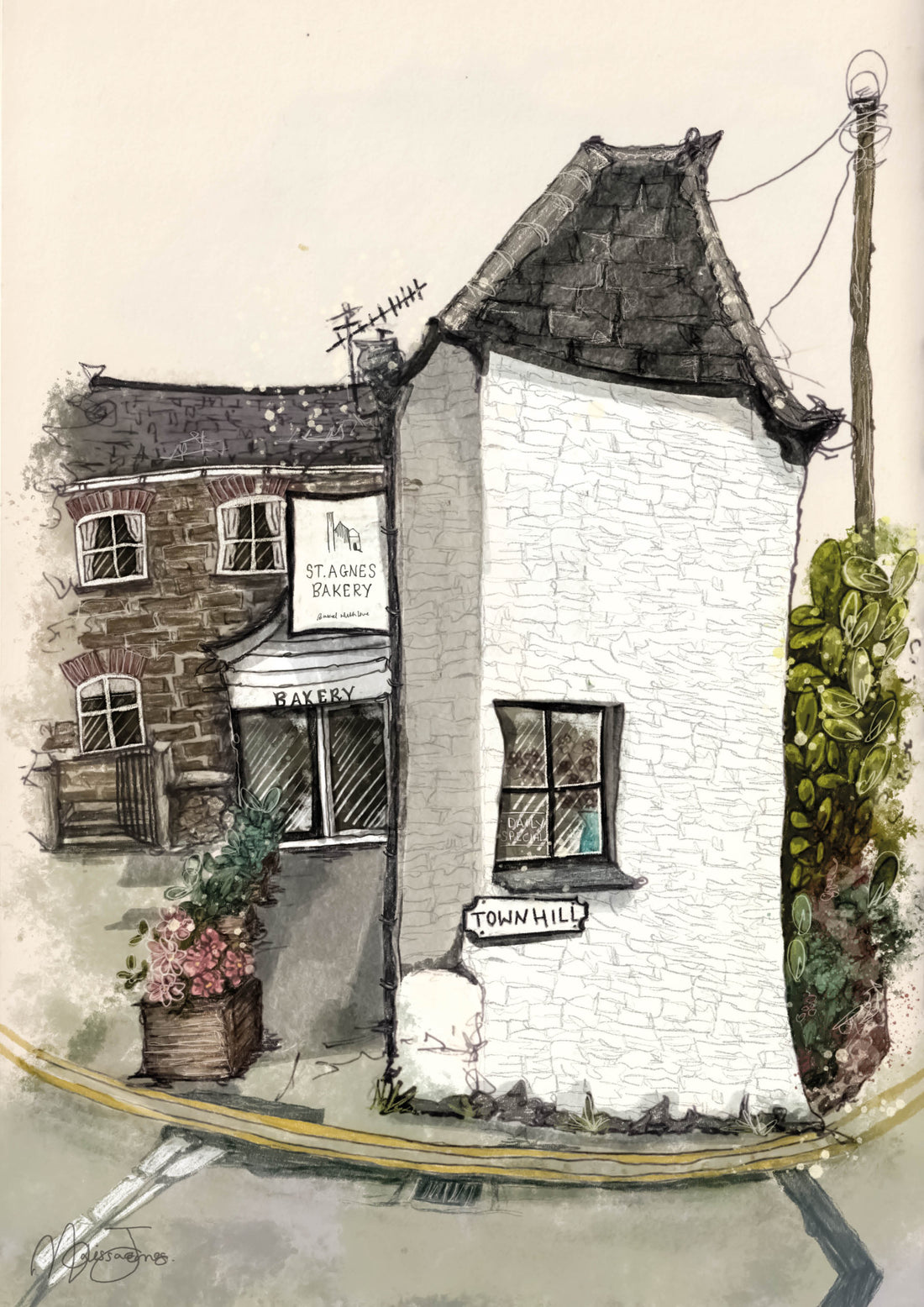 Illustrating the Heart of Cornwall: St Agnes Bakery