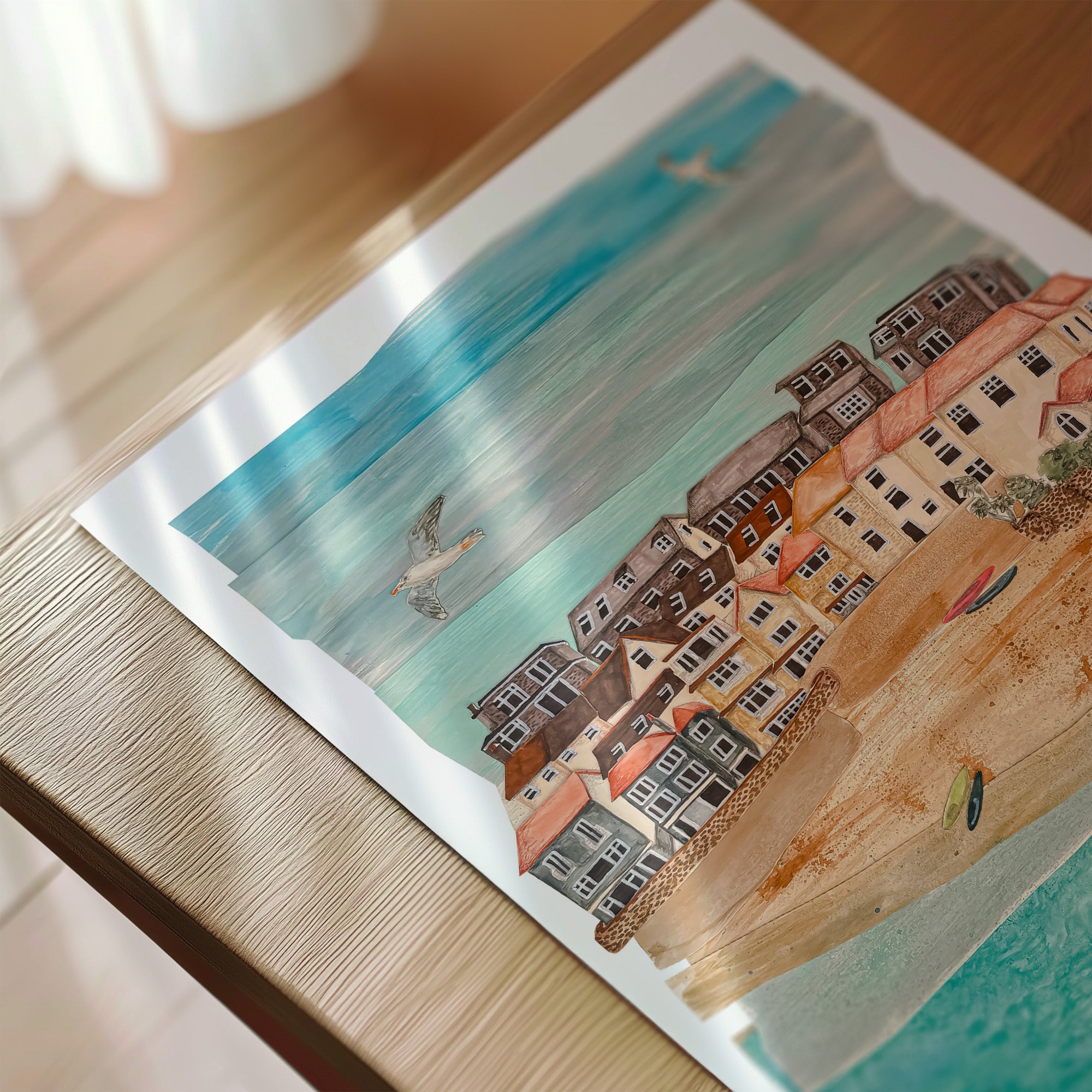 St Ives Harbour – Illustrated Coastal Town