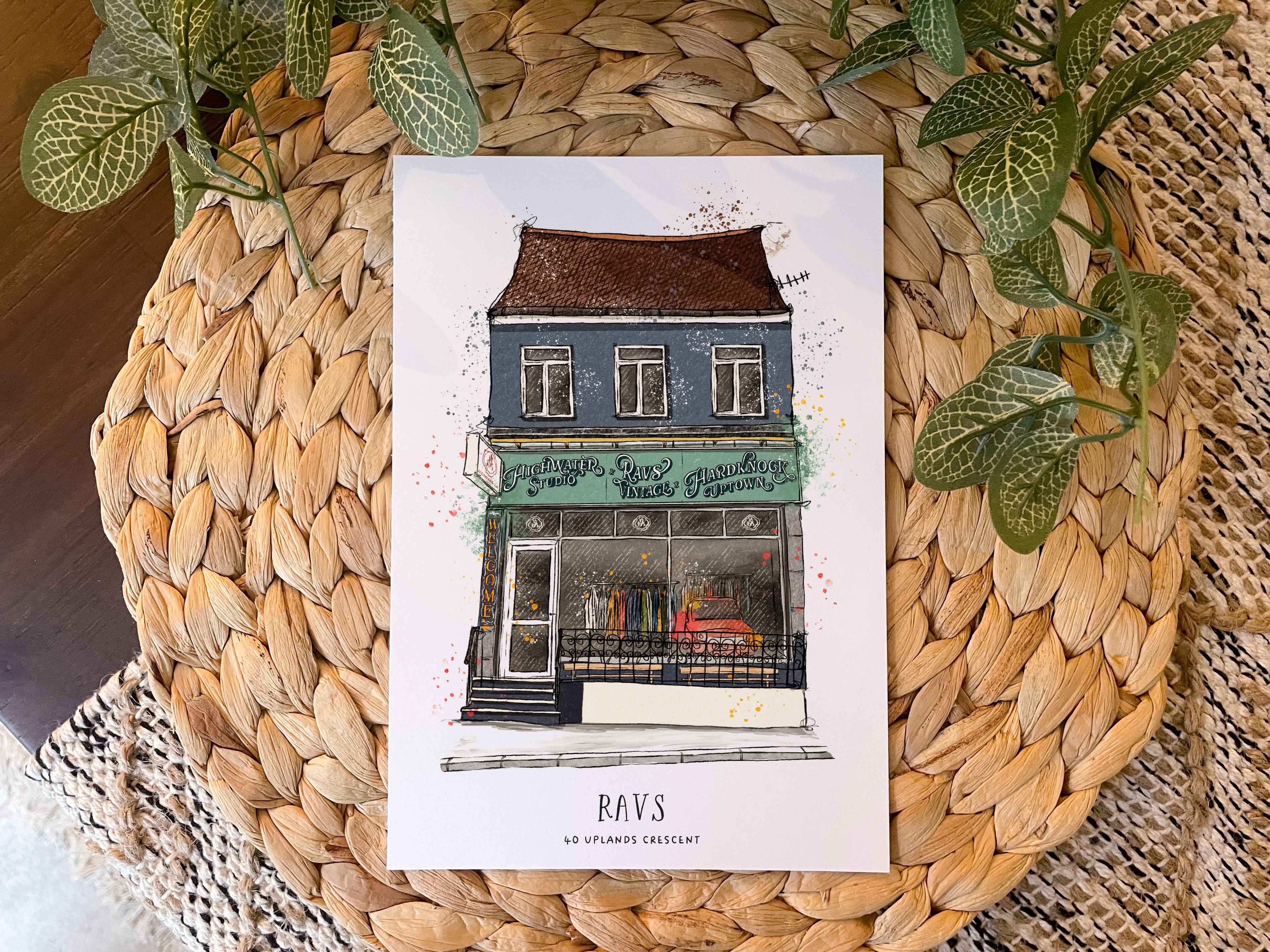 Custom Made Urban Sketch Building Portrait