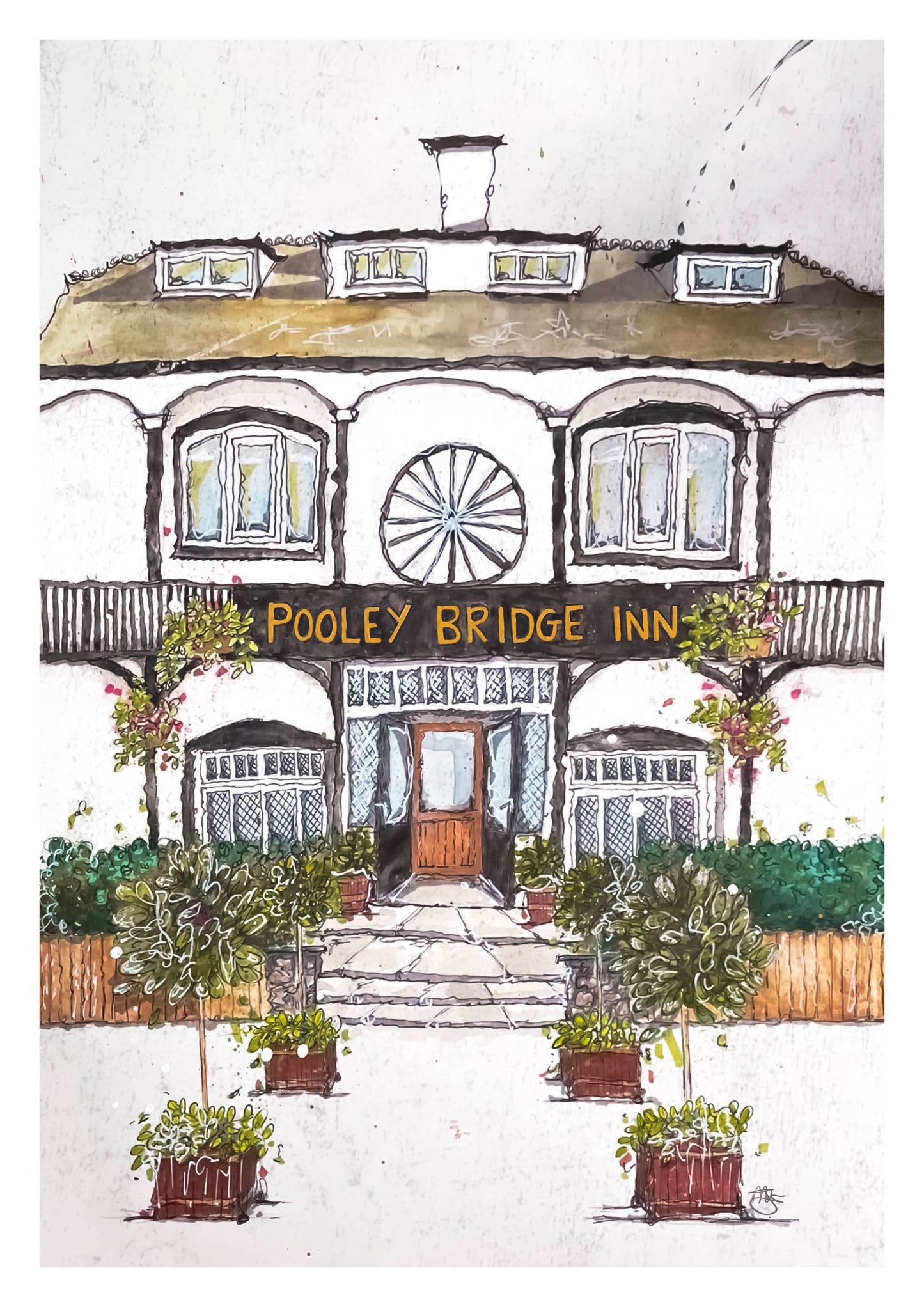 The Pooley Bridge Inn, Penrith, Lake District Print