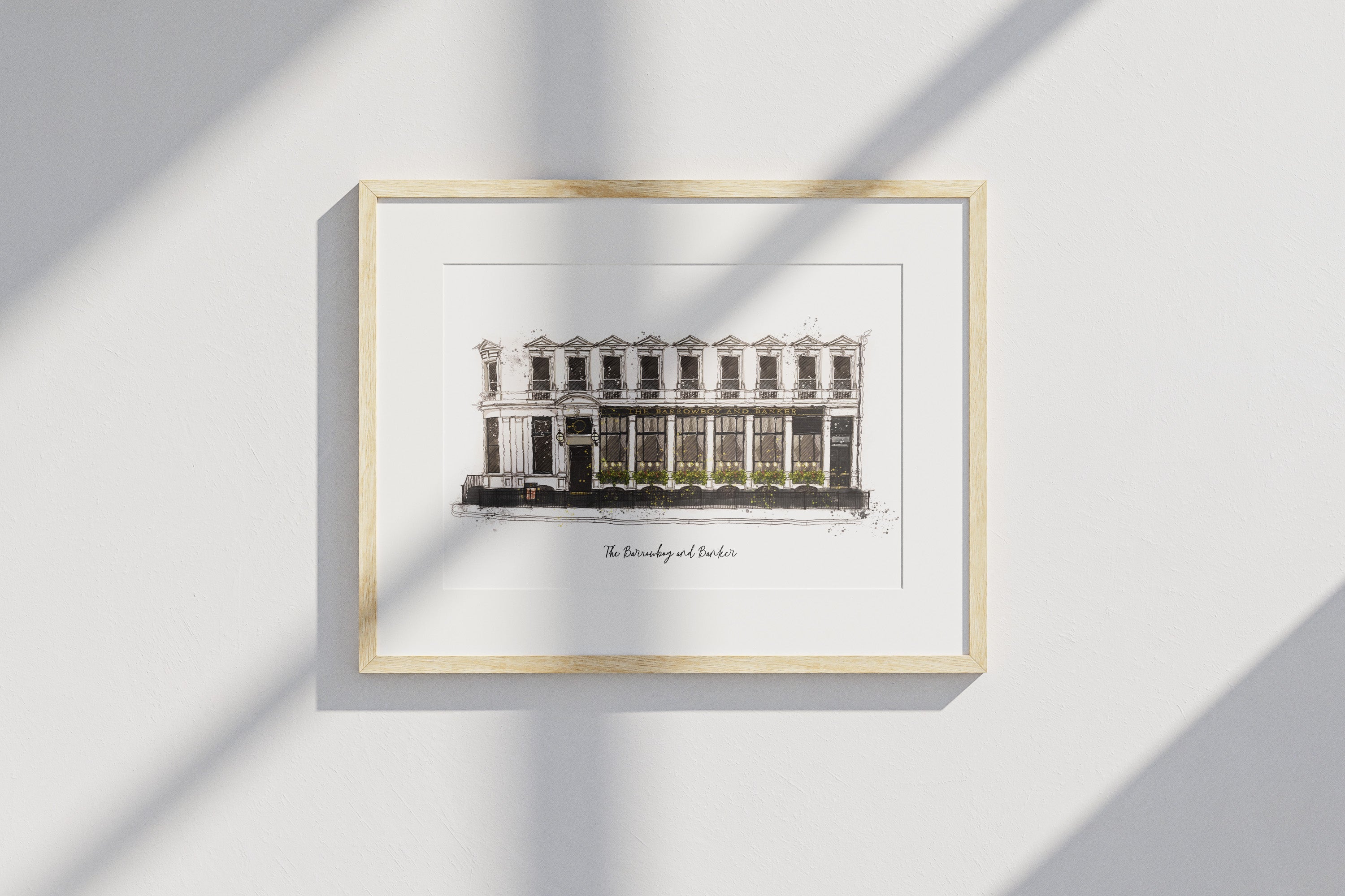 Custom Made Urban Sketch Building Portrait