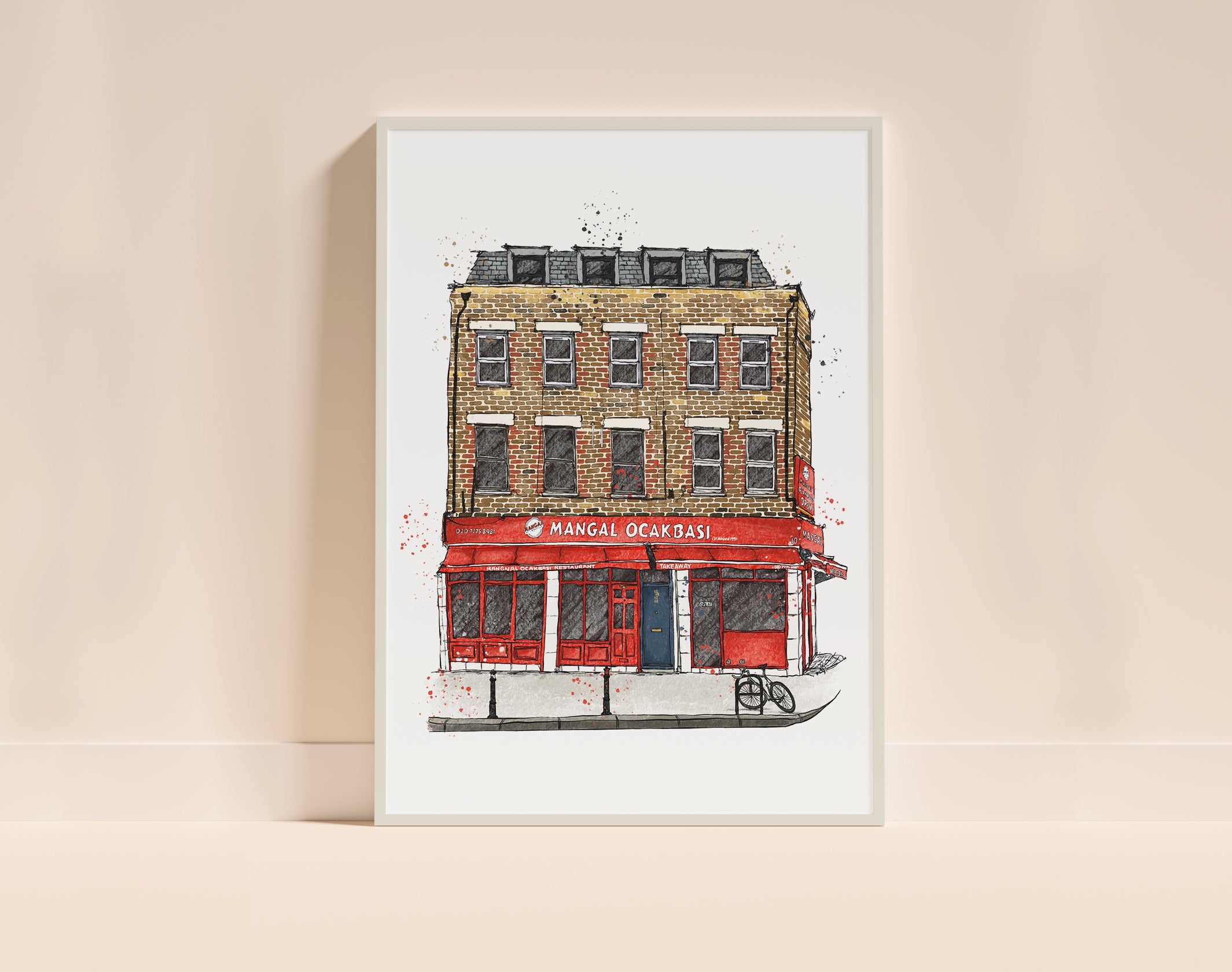 Custom Made Urban Sketch Building Portrait