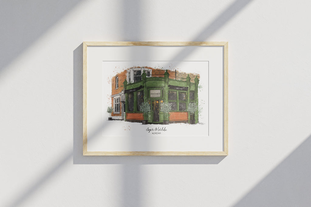Custom Made Urban Sketch Building Portrait